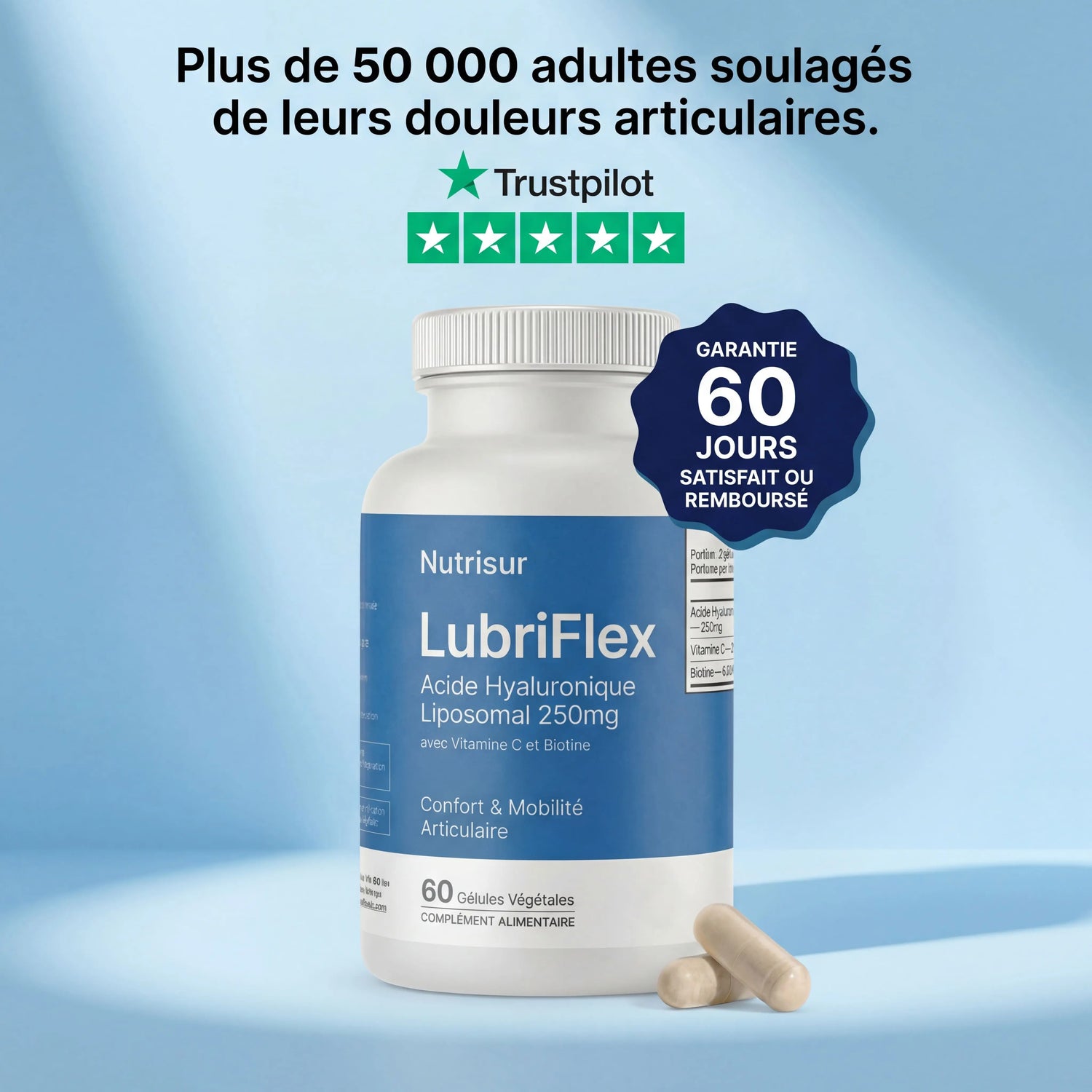 LubriFlex | Lubrifiez vos genoux, éliminez vos douleurs, bougez librement